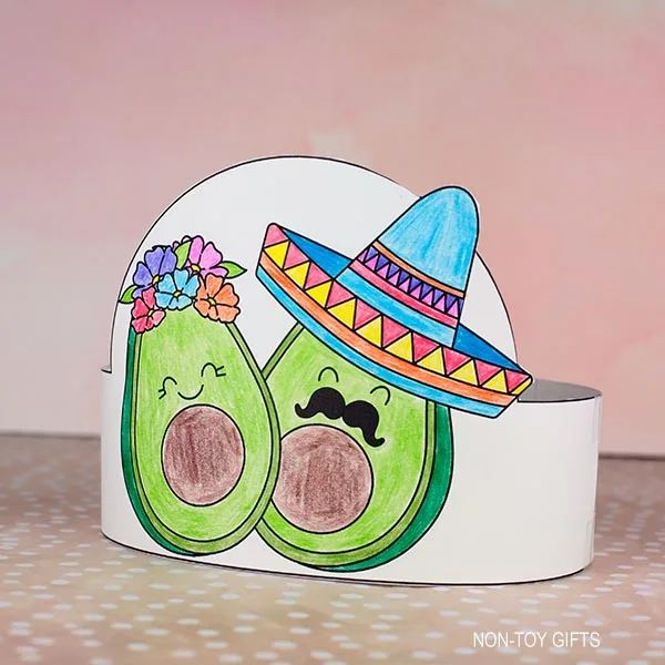 Avocado headband to celebrate Cinco de Mayo or a Mexican Fiesta party with kids