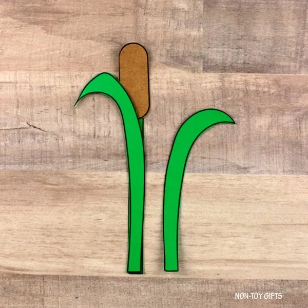 glue leaves onto the stem