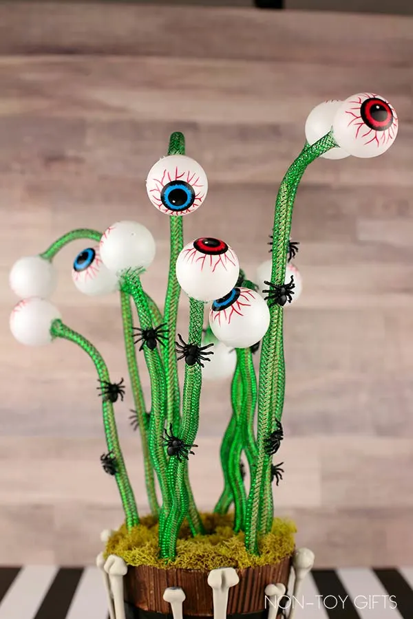 Creepy Eyeball Plant - DIY Halloween Decoration to make with the family