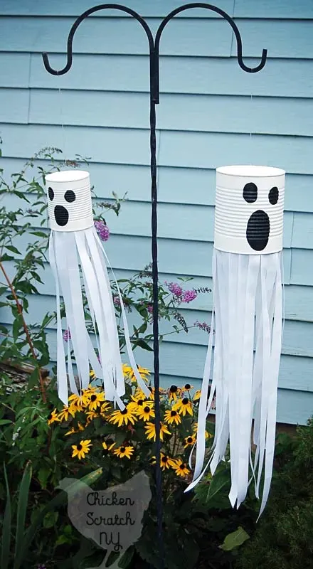 DIY ghost windsocks