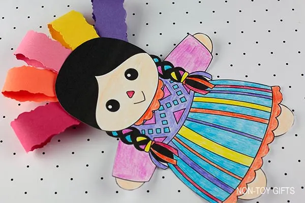 Muneca Lele Mexican doll craft for preschoolers