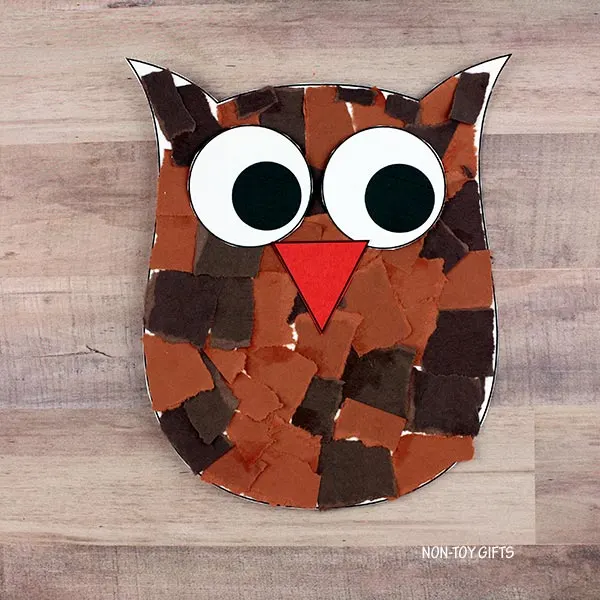 glue eyes and beak