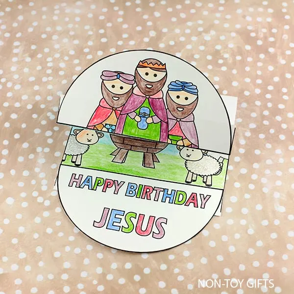 Happy birthday Jesus craft for kids to make at a church party or Sunday School