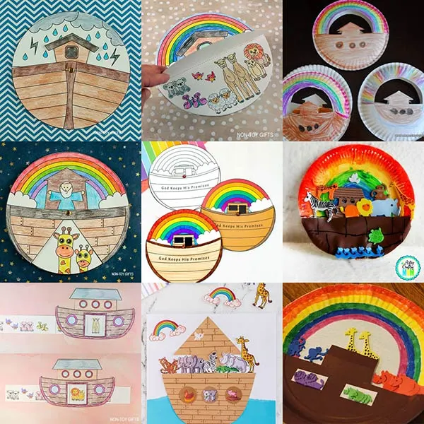 Noah's ark crafts for kids to use for Sunday School