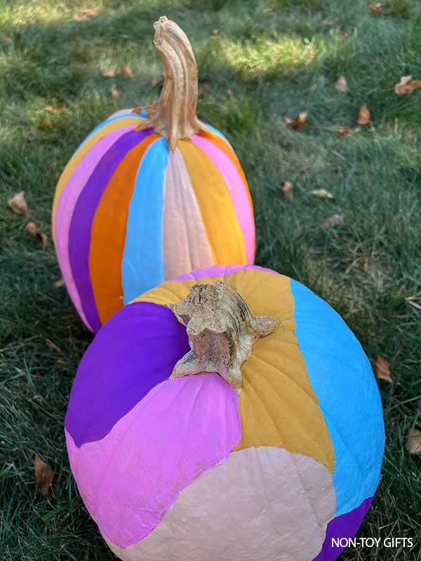 pastel painting idea for Halloween pumpkins