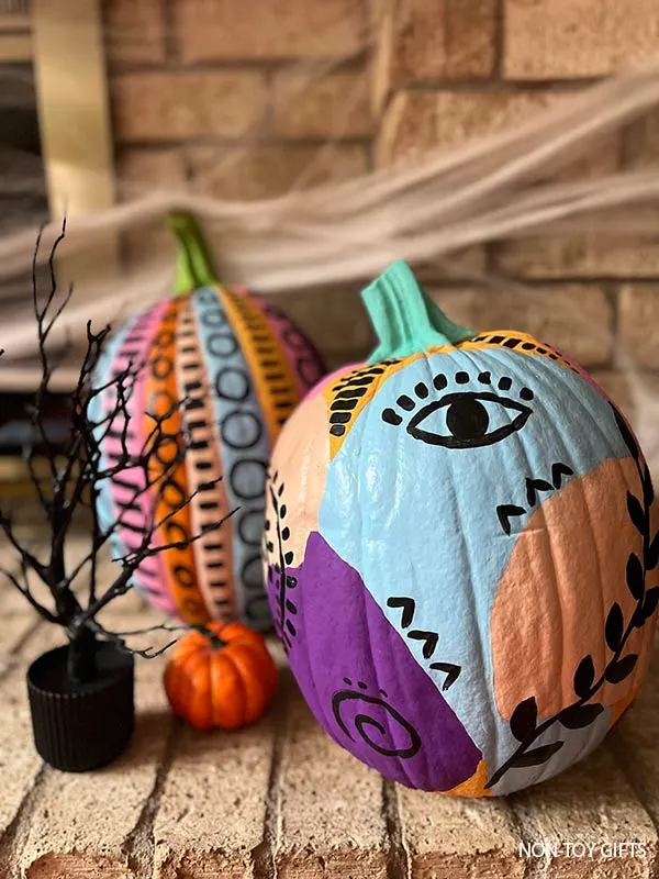 creative pastel painted pumpkins