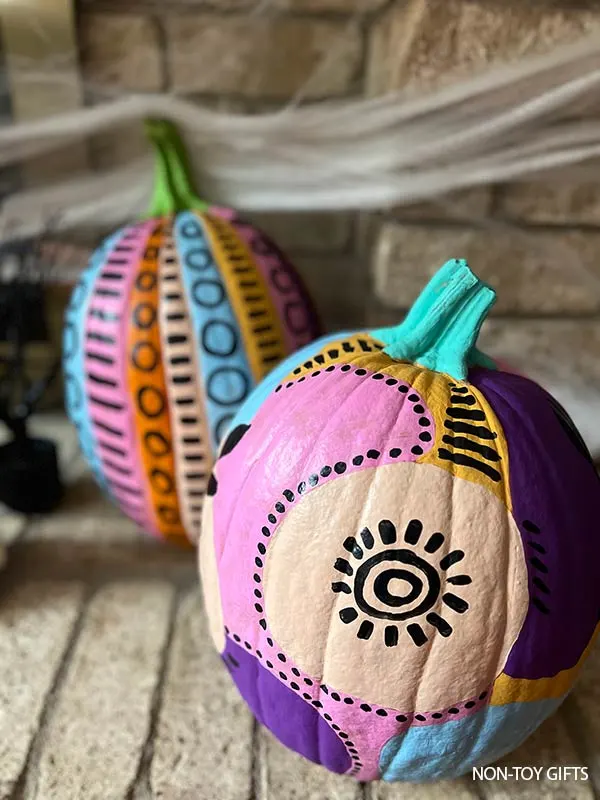 easy pastel painted pumpkins