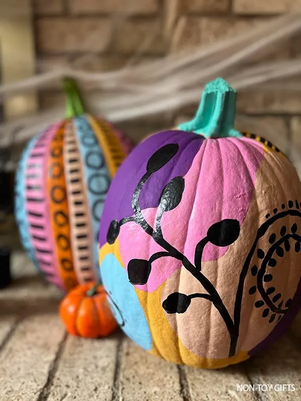 unique pastel painted pumpkins