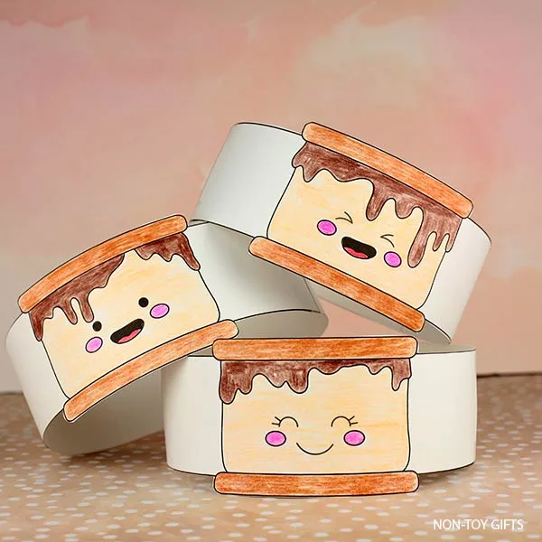 easy summer craft: smores paper hat
