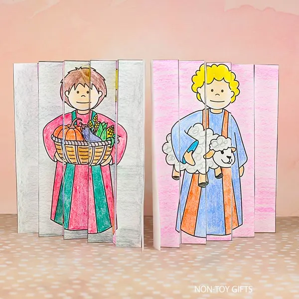 Cain and Abel agamograph craft printable