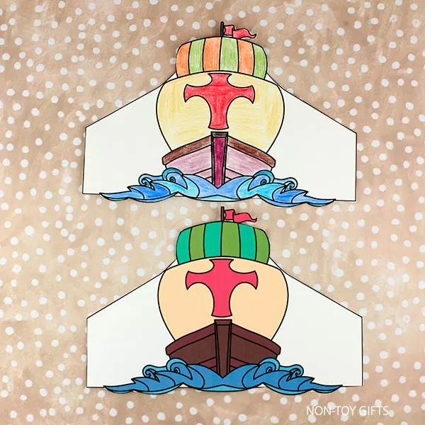 color the boat