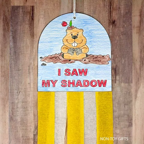 Groundhog Day decoration craft printable preschool