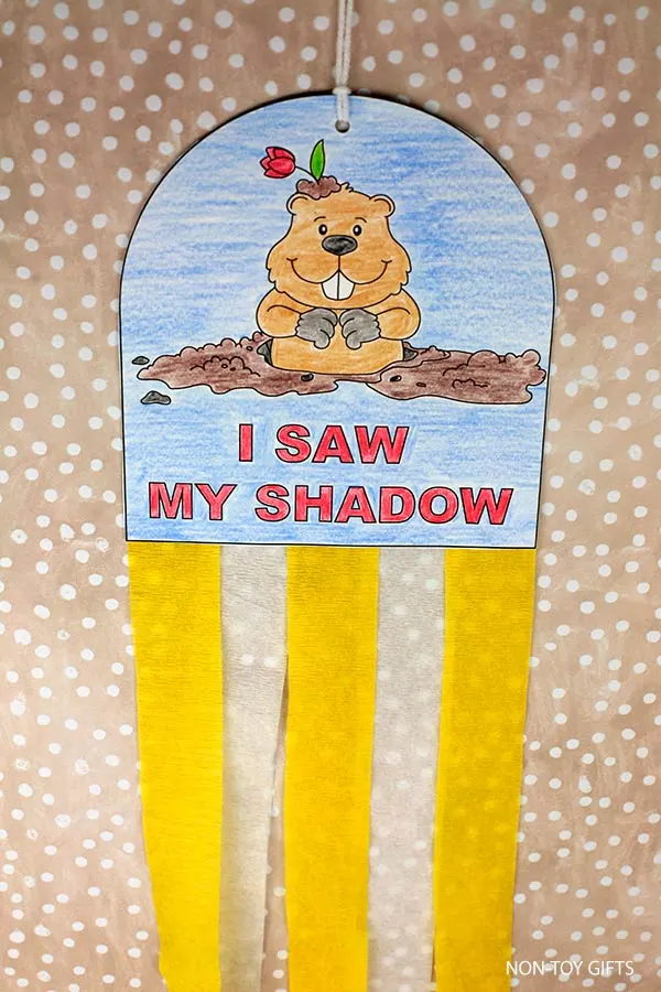 Groundhog Day Decoration craft printable for kids
