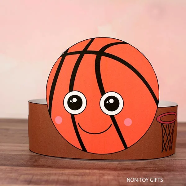 easy and fun basketball headband craft printable for kids