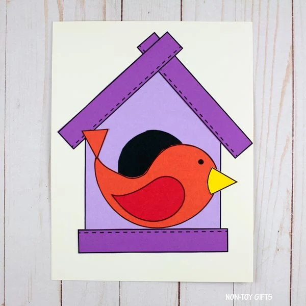 birdhouse craft printable for preschool