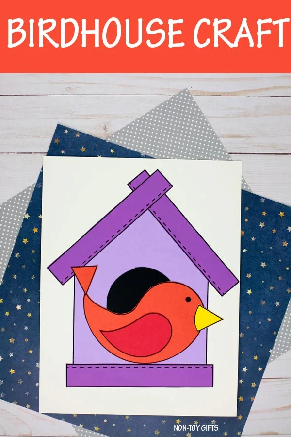 simple birdhouse craft printable