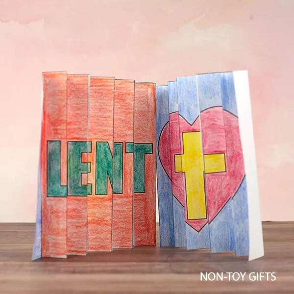 Lent agamograph craft printable for kids