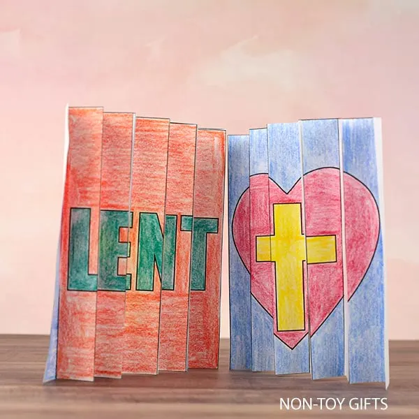 Lent agamograph craft printable template for kids