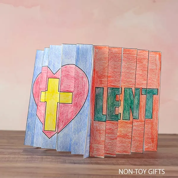 Lent agamograph craft printable template for preschool