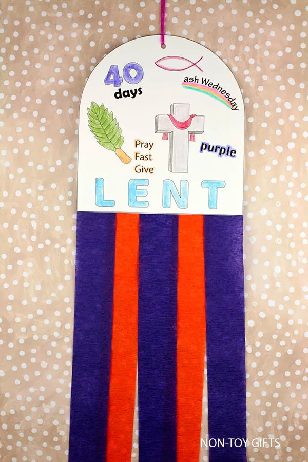 Lent decoration craft printable for kids