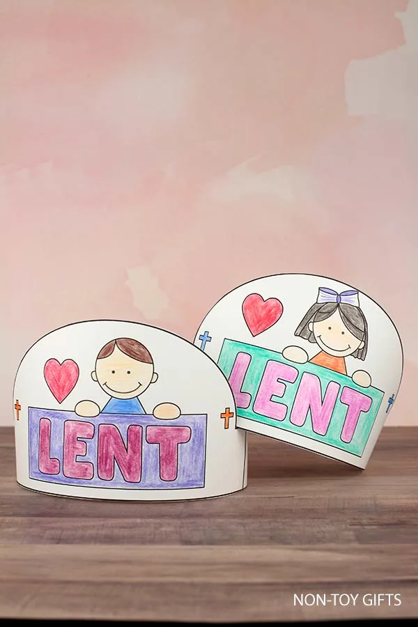 Lent paper hat craft printable for kids
