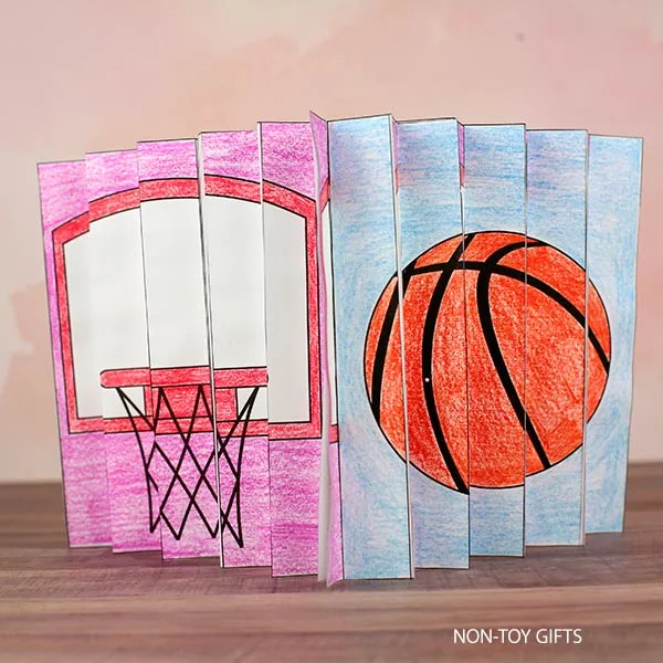 Engaging Basketball agamograph craft printable for kids