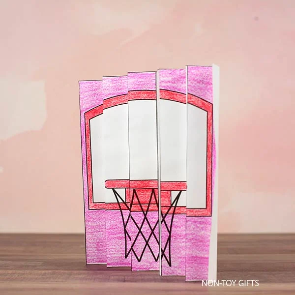 Basketball agamograph craft printable for kids