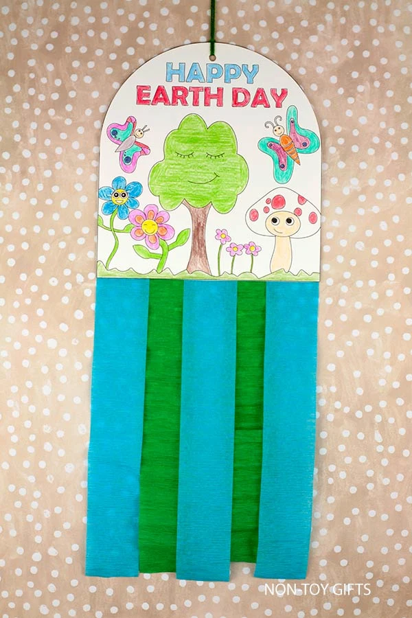 Earth Day decoration craft printable for kids