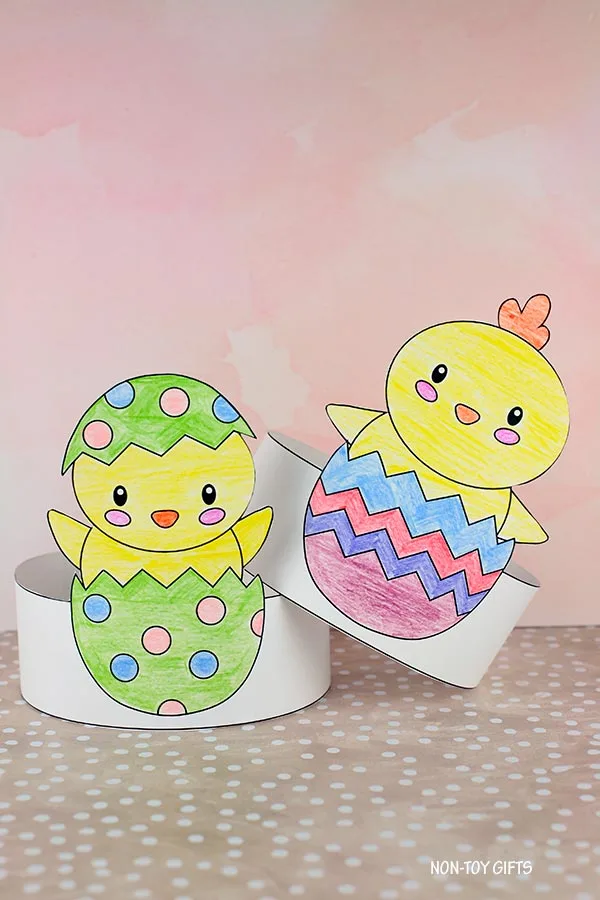 Hatching Easter chick headbands for kids