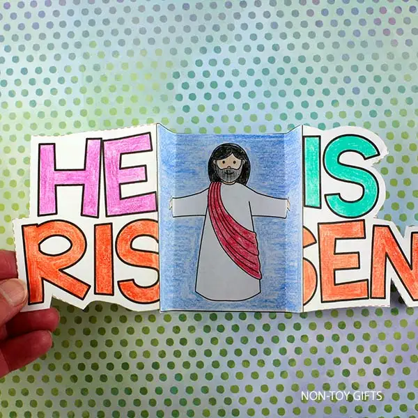 He Is Risen Folding Craft printable for kids