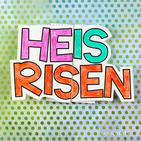 He Is Risen paper craft for kids