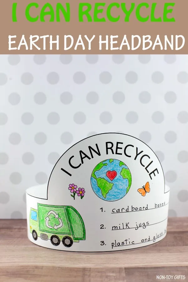 I can recycle headband craft printable template for kids