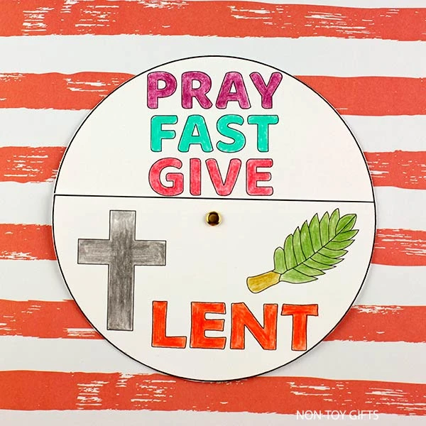 Lent spinner craft for kids