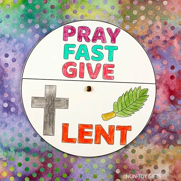 Lent spinner craft printable preschool