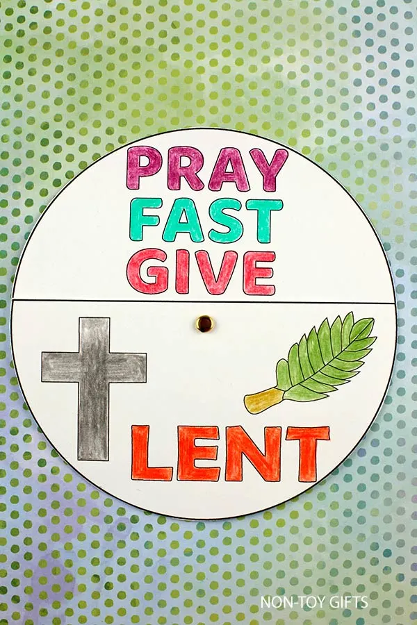 Lent spinner craft printable for kids