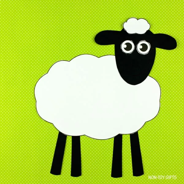 simple sheep craft printable for spring