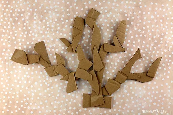 glue pieces of cardboard together