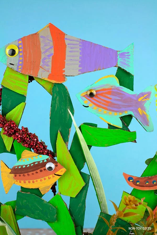 cardboard coral craft for preschool