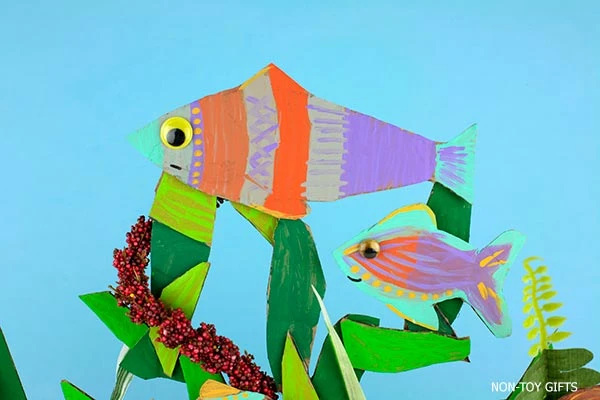 Summer cardboard coral craft