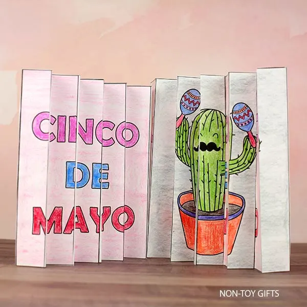 Cinco de Mayo agamograph craft printable for kids to make in the classroom