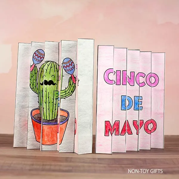 easy Cinco de Mayo agamograph craft printable for kids
