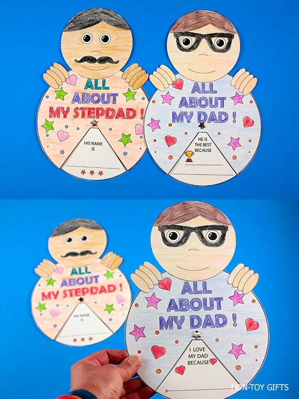 All about my dad spinner craft printable for kids