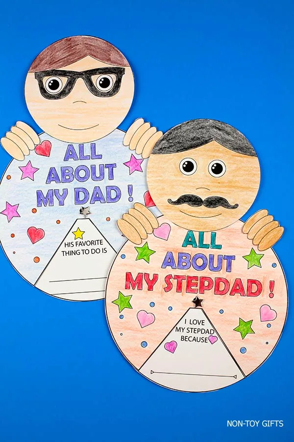 All about my dad spinner craft printable preschool