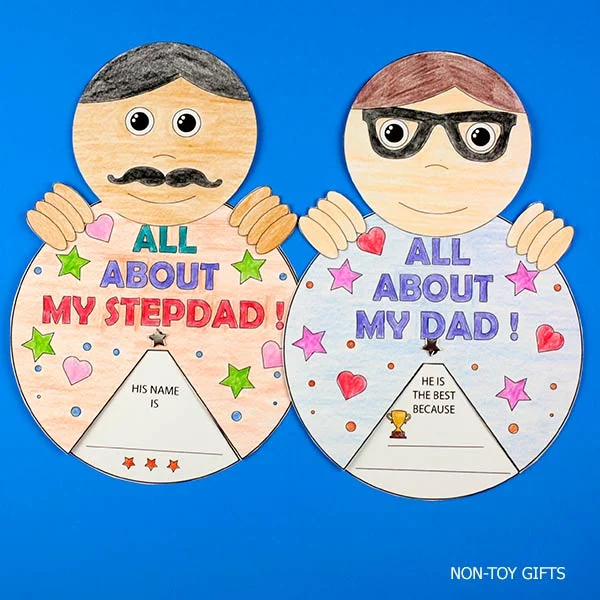 All about my stepdad spinner craft printable