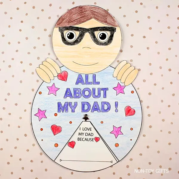 All about my dad printable for the classroom