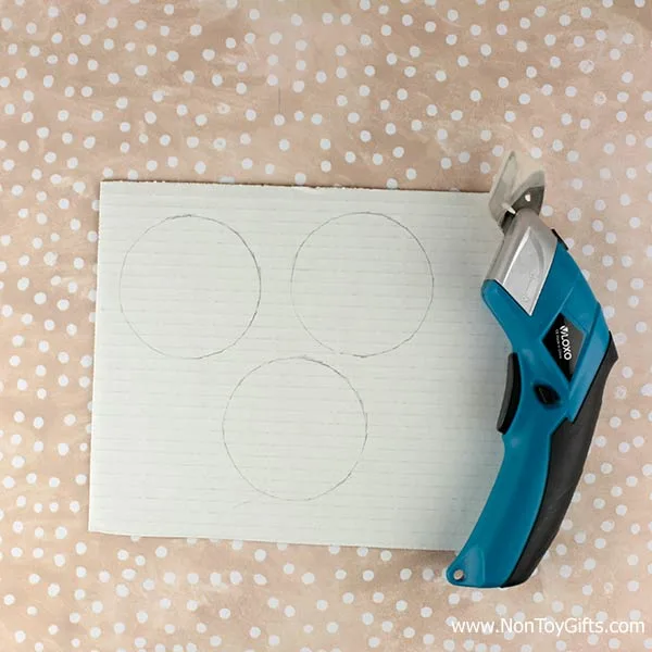 cut 3 circles from cardboard