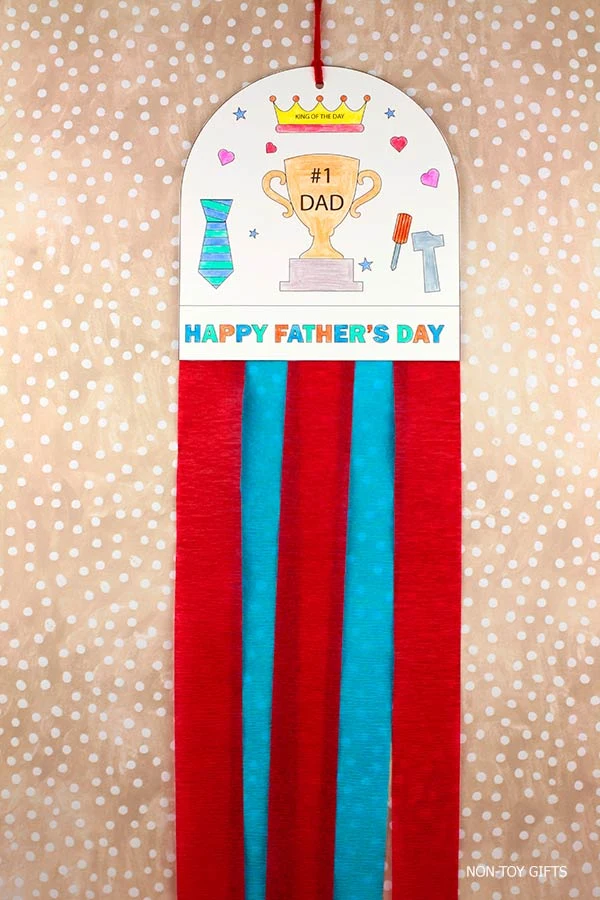 Father's Day decoration craft printable for kids to make for dad