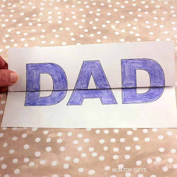 Father's Day folded craft printable for dad