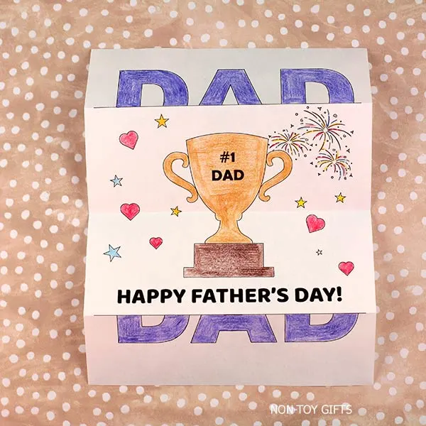 Father's Day surprise coloring page