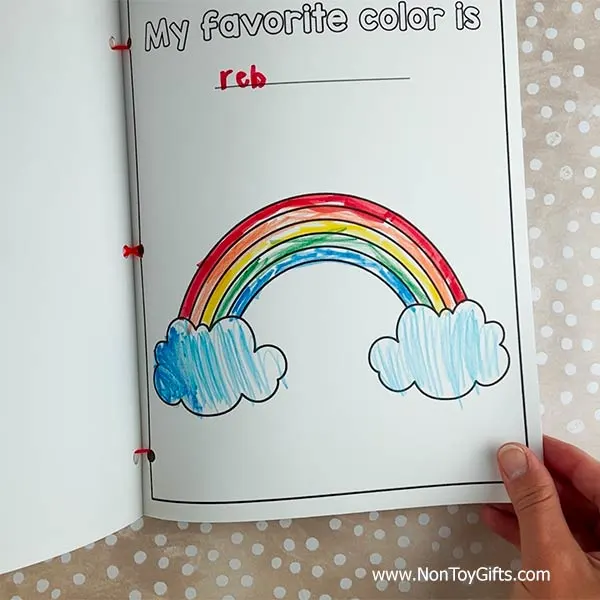 All about me printable book for kids - favorite color page